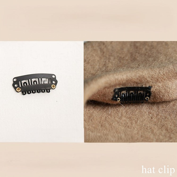 Coffee/Khaki/Caramel/Beige with Bow Beret Pom-Pom Accents Plaid