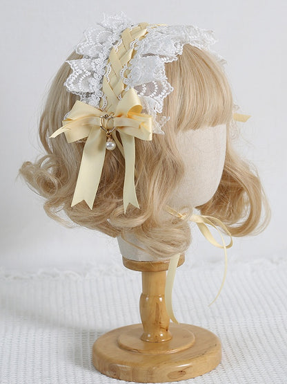 Hairband Lace With Bowknot Colors Cute 7 Bead Charm Sweet Lolita