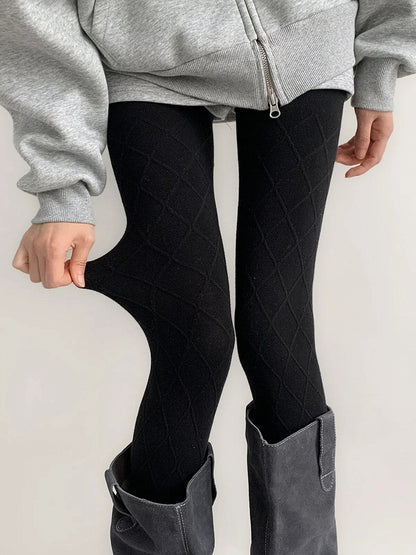 Wool-Blend Knit (5 Diamond Colors) Tights