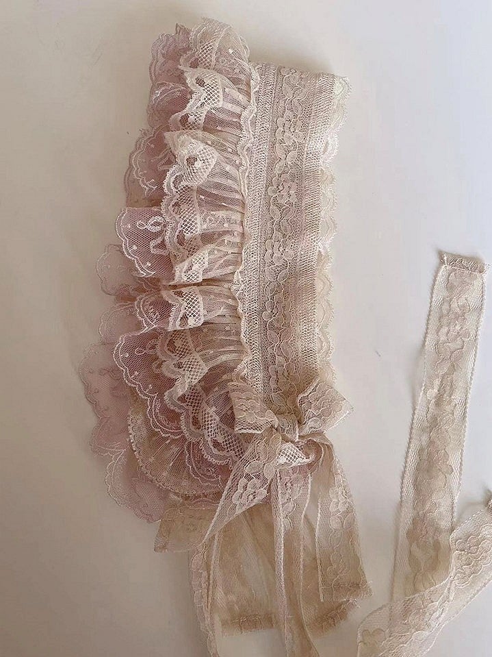 Pink/Blue/Pink Ruffled Hairband Green Elegant Lace Lolita