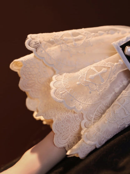 GOSICK Victorique De Blois Schwarzes Jacquardkleid im Lolita-Stil, Cosplay-Kostüm