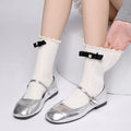 Style Ruffled Socks Lolita Black Rhinestone Bow Colors: (3