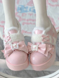 Pink Sweet Light Lolita - Heart Platform Motifs Shoes