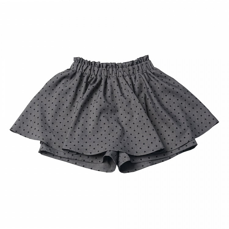 Dark Gray Polka Dot Skort - PINK SAVIOR