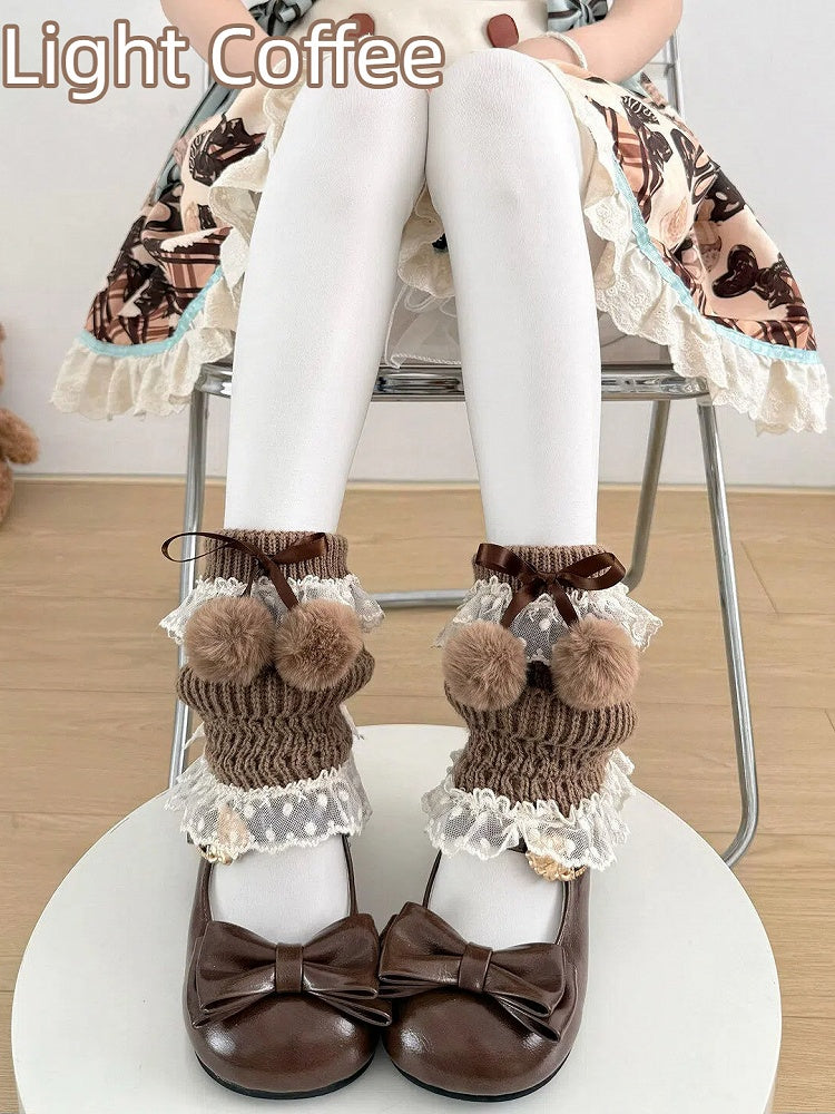 Bow Colors Leg 4 Pompom Lolita - Warmers
