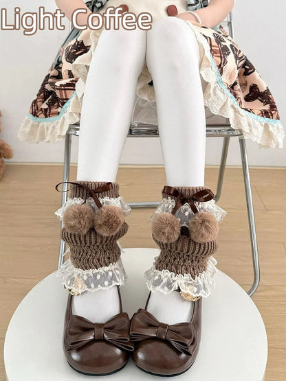 Bow Colors Leg 4 Pompom Lolita - Warmers