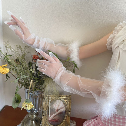 Handschuhe Optionen Shaggy 9 Tüll Manschetten Farbe