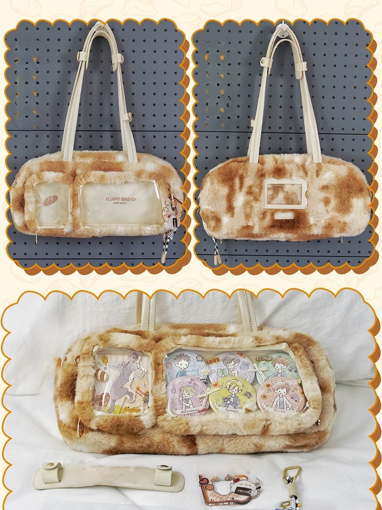 Shoulder Sesame Black Bag Ita Bread-Inspired Gray