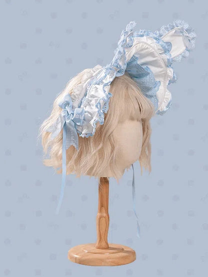 Motorhaube / Lolita Ohren Hase Braun Süß Rosa Blau