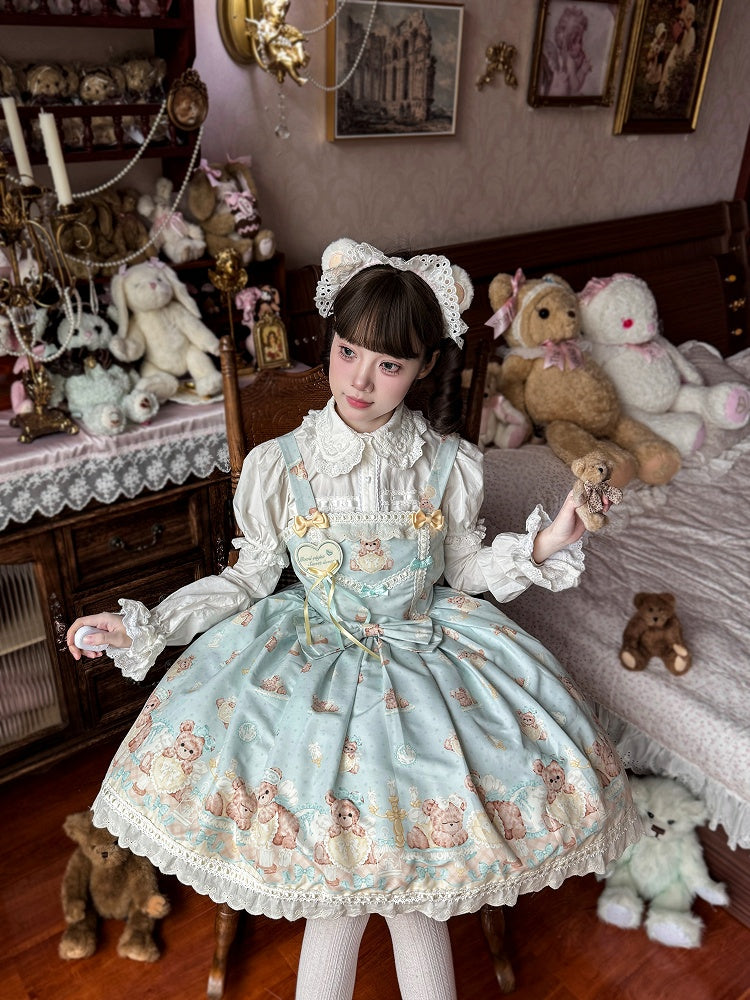Mintgrünes Teddy Sweet Lolita Kleid