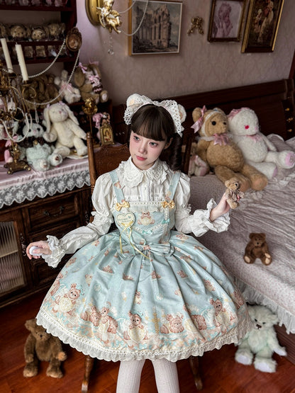 Mintgrünes Teddy Sweet Lolita Kleid