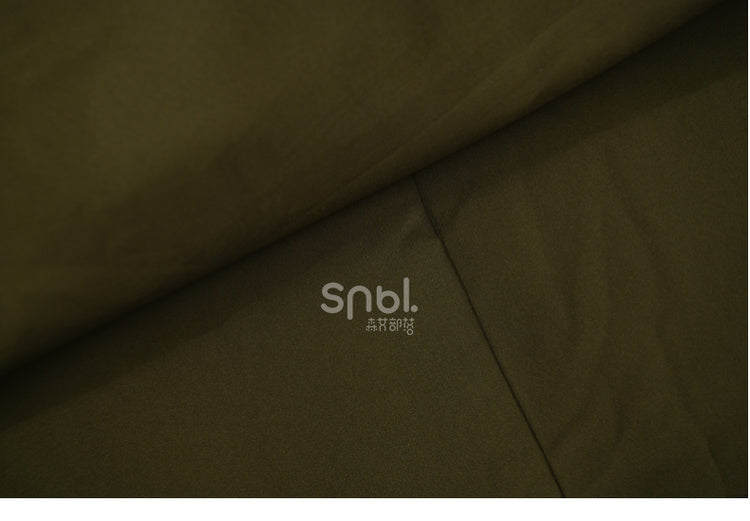 Brown Mori Kei High Waist Patchwork Skirt Lace Trim