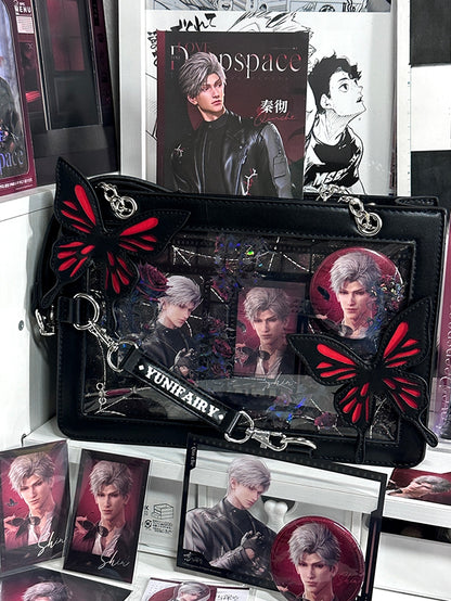 Ita Butterfly Red Shoulder Bag Details with Capacity and Gold – Spiderweb Small