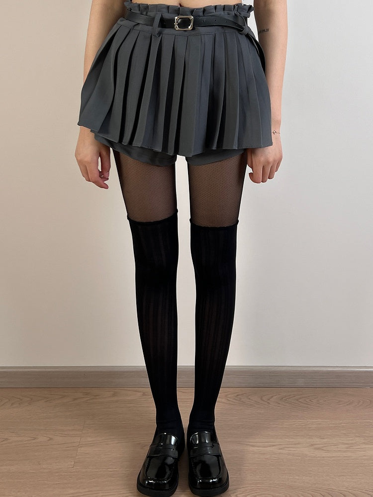 Striped Pattern Tights Black/White
