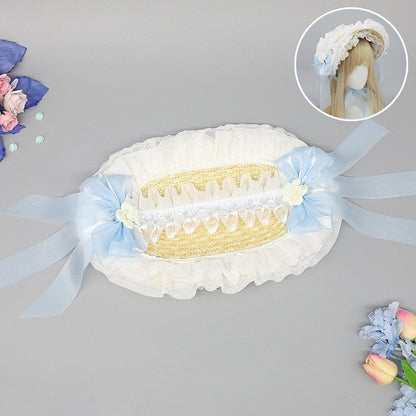 Floral Pink/Blue/Green Details Bowknot Design Gorgeous Version