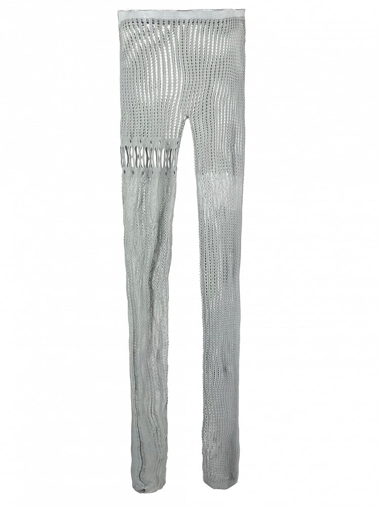 Cutout Options Tights Y2K Fishnet Design 4 Asymmetrical Color
