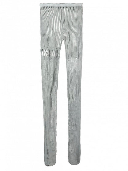 Cutout Options Tights Y2K Fishnet Design 4 Asymmetrical Color