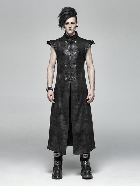 Armor Men's Vest Black Long Punk