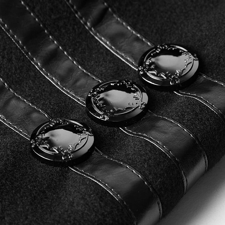 Black Men's Military Worsted Uniform Jacket