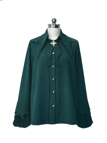 Stil Ouji Kragen Grün Prince Shirt Lolita Spitz