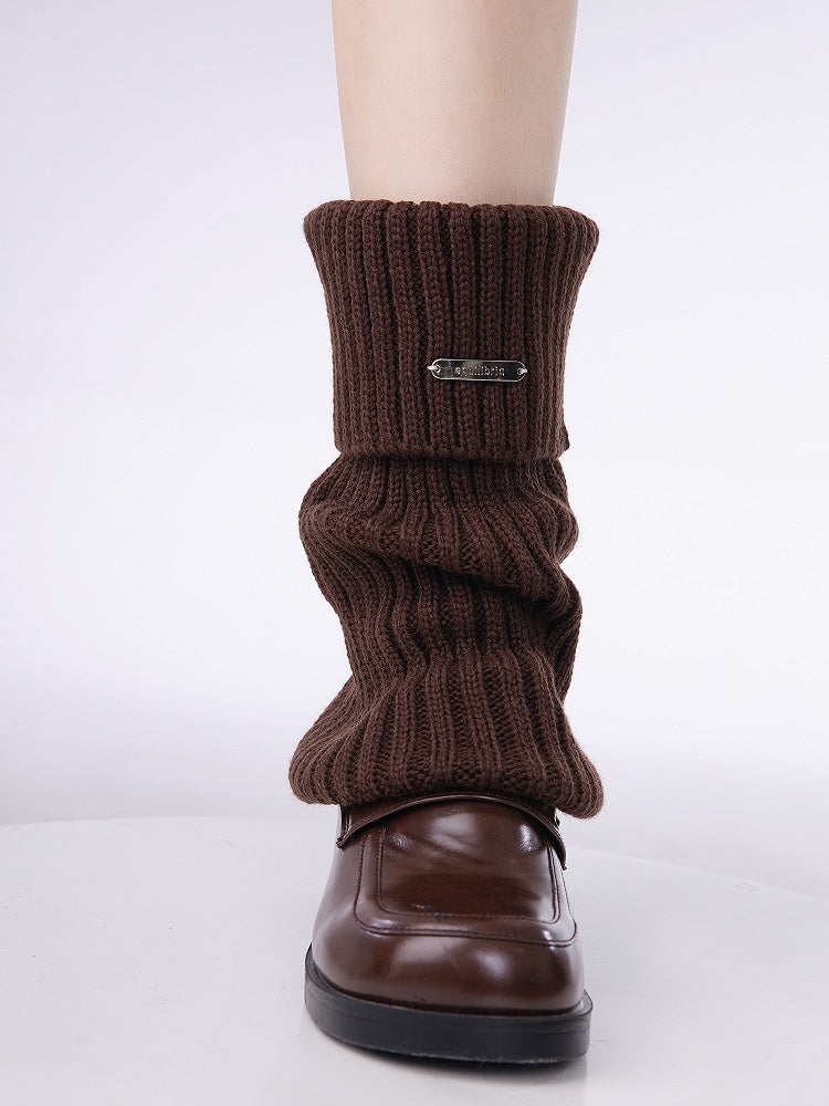 Retro Color 6 Colors Solid Leg Warmers Knitted