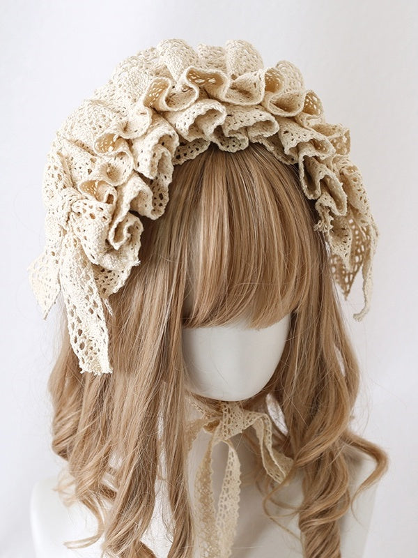 3 Available Hairband - Lolita Bowknot Cotton French-Style Colors Elegant