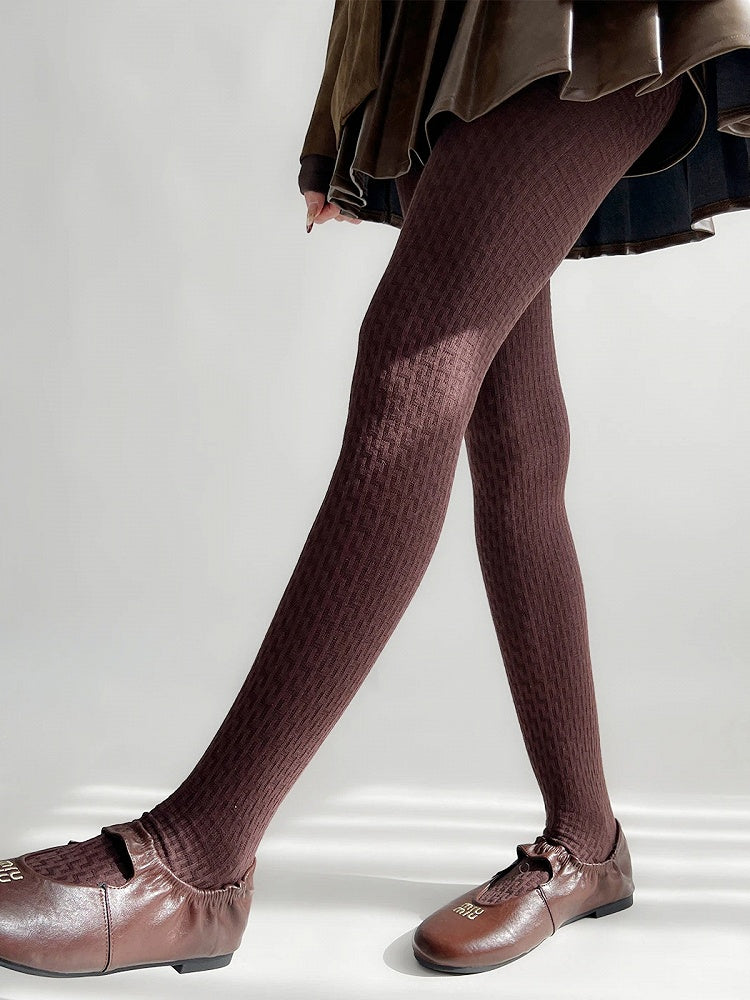 Textured Knit (5 Ribbed Tights Colors)