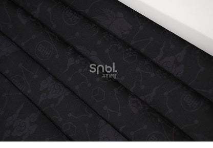 ブラックムーンラビット チャイナドレス風プリーツミディスカート