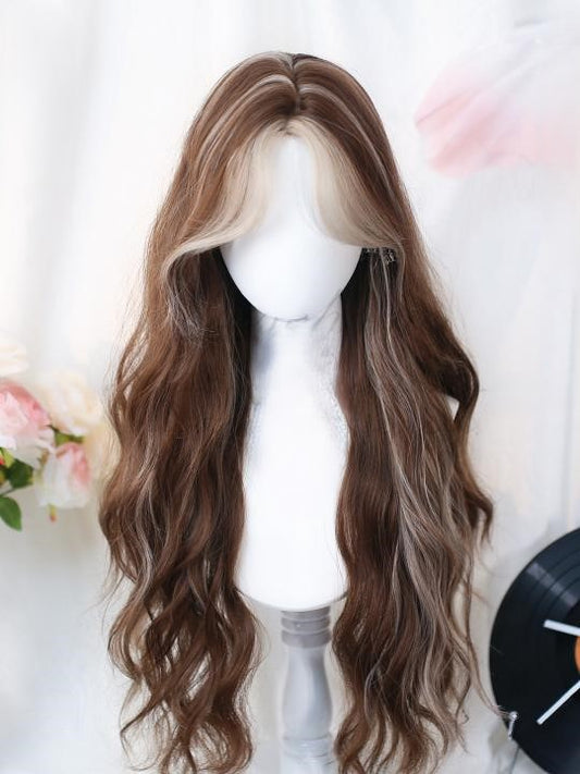 Bangs Color Wig Long Hair Curtain Highlight Wavy