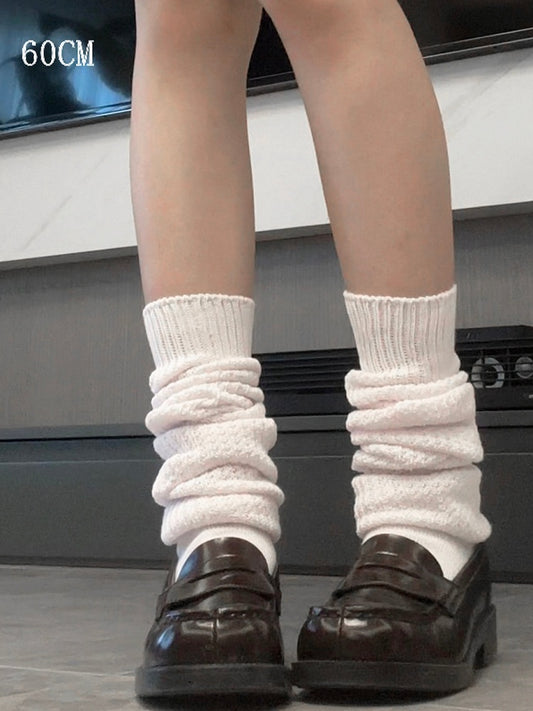 Uniform Calf JK 60CM/100CM Socks Knitted Length White