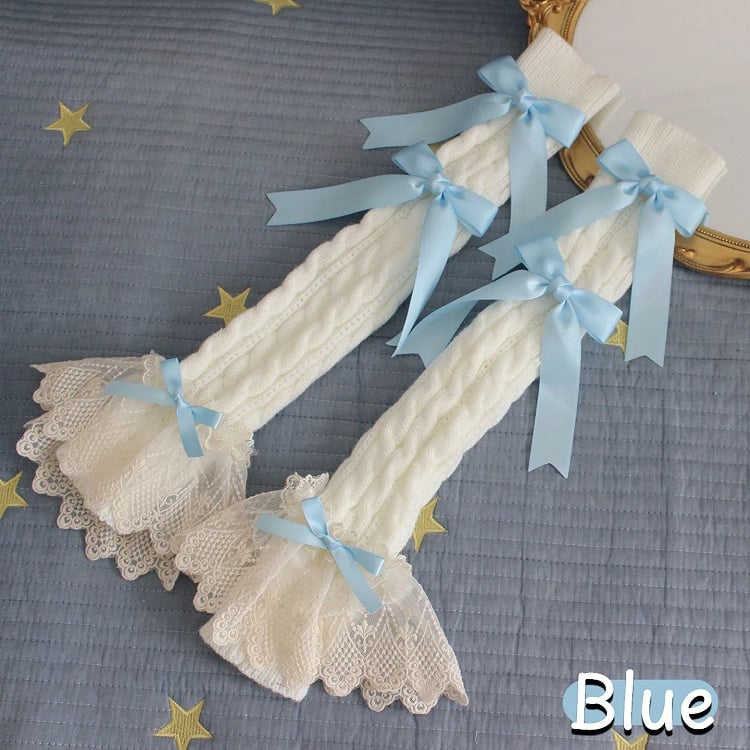 Knit Lace Winter 13-Color Cuffs Long Wrist