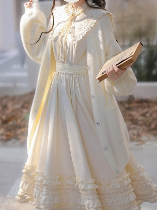 Cardigan Front Apricot Placket Button