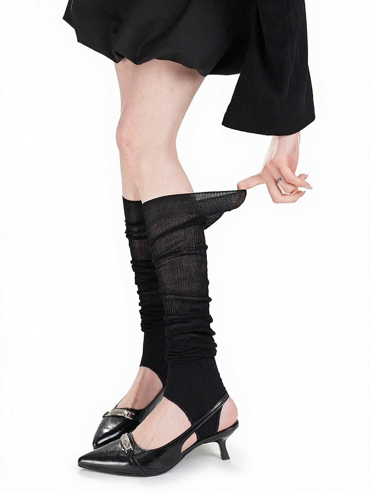 Minimalist Ribbed Ruffle Leg Warmers in 7 Colors - ModaSwings