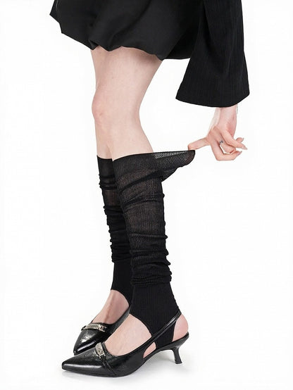 Minimalist Ribbed Ruffle Leg Warmers in 7 Colors - ModaSwings