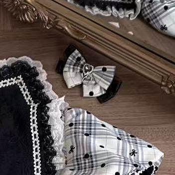 Rhinestone Polka Dot Bow Hairpin - Ekomi