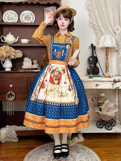 Long Sleeve Smocked Elegant Blouse in Yellow - Crucis Universal Tailor Company