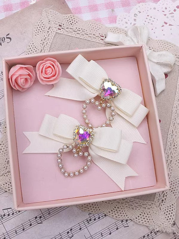 Kei Charm 4 Options Hairclip Color Jirai Heart Bowknot