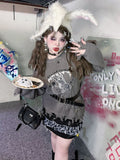 Graue Größe Kitty Plus Pullover Löcher Distressed