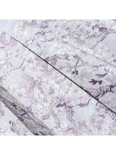 Lavender Floral Pleated Hanfu Skirt - Yimu Walnut