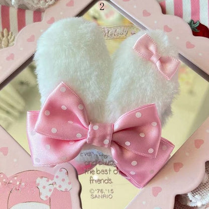 Ears Bowknot Bunny 13 Options Polka-dot Hairclip Decorated Pattern