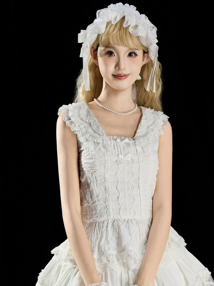 Ivory Lace-Trim Elegant Blouse (Two Styles) - Sleepless Unanswered