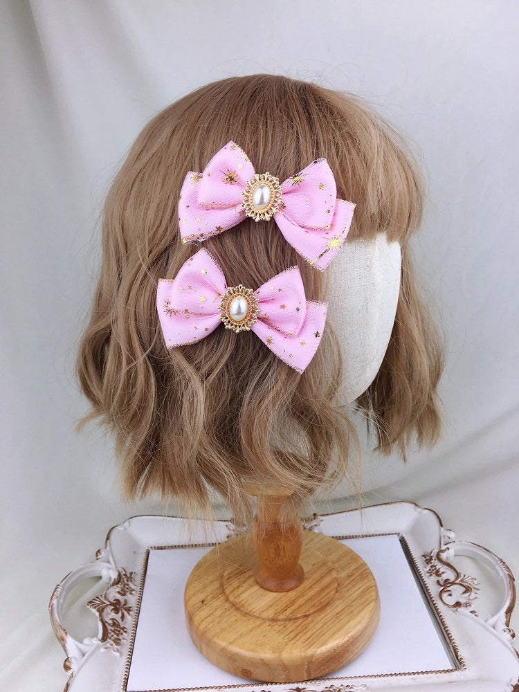 Starry of Hair Clips/Brooches Bow 2 (Set