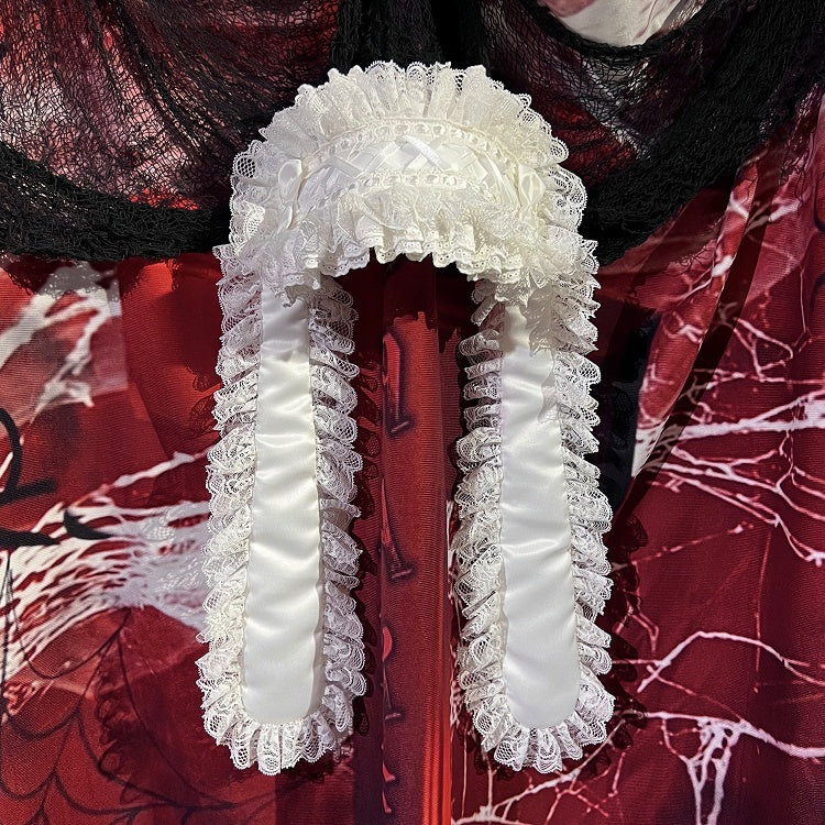 mit Ohrspitzenoptionen Weiß 3 Satinfarbenes Stirnband Kaninchen Lolita
