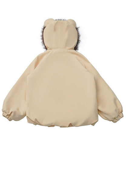 Hooded Hem Jacket Yellow Bubble -