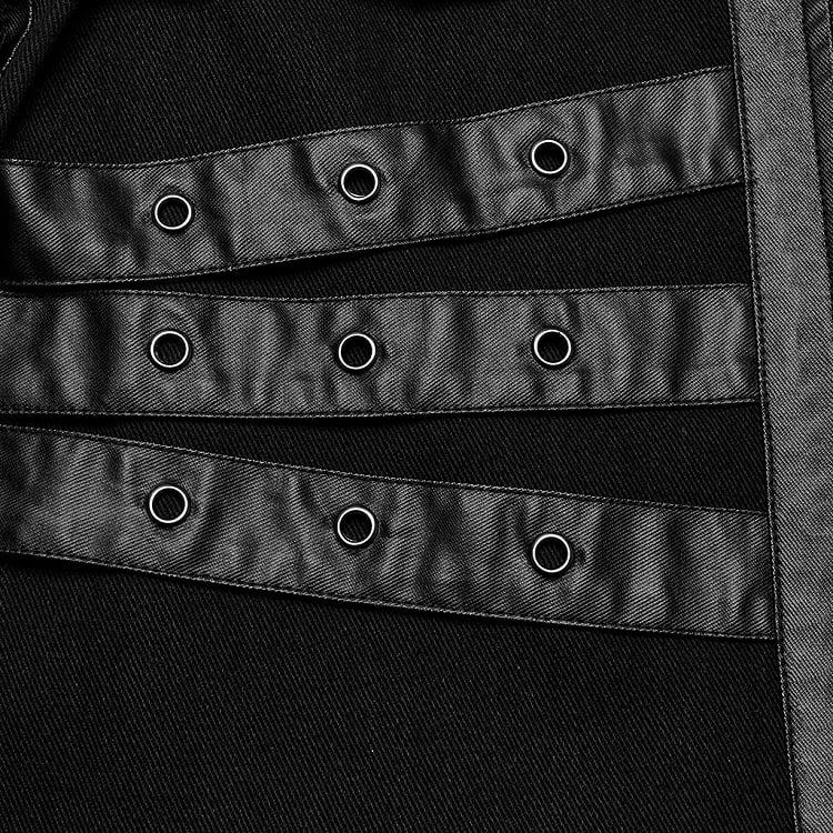 Handsome Coat Punk Men's Black