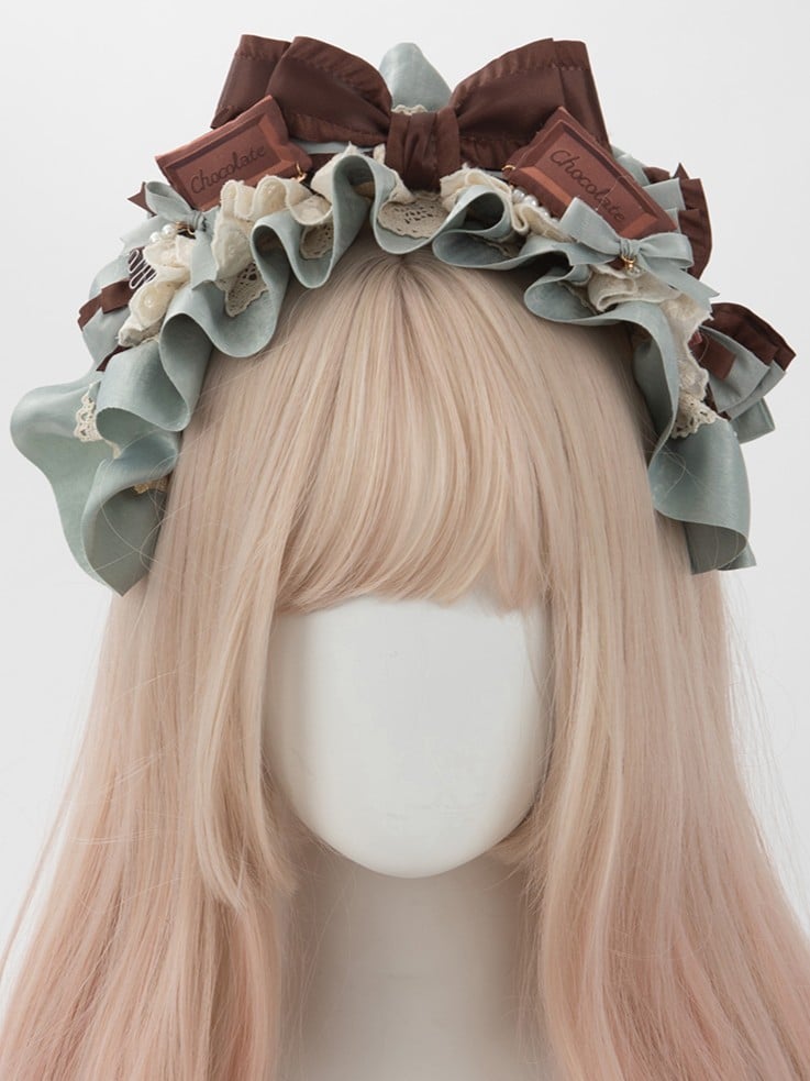 KC With Clips Detachable Sweet Green Lolita Mint Chocolate