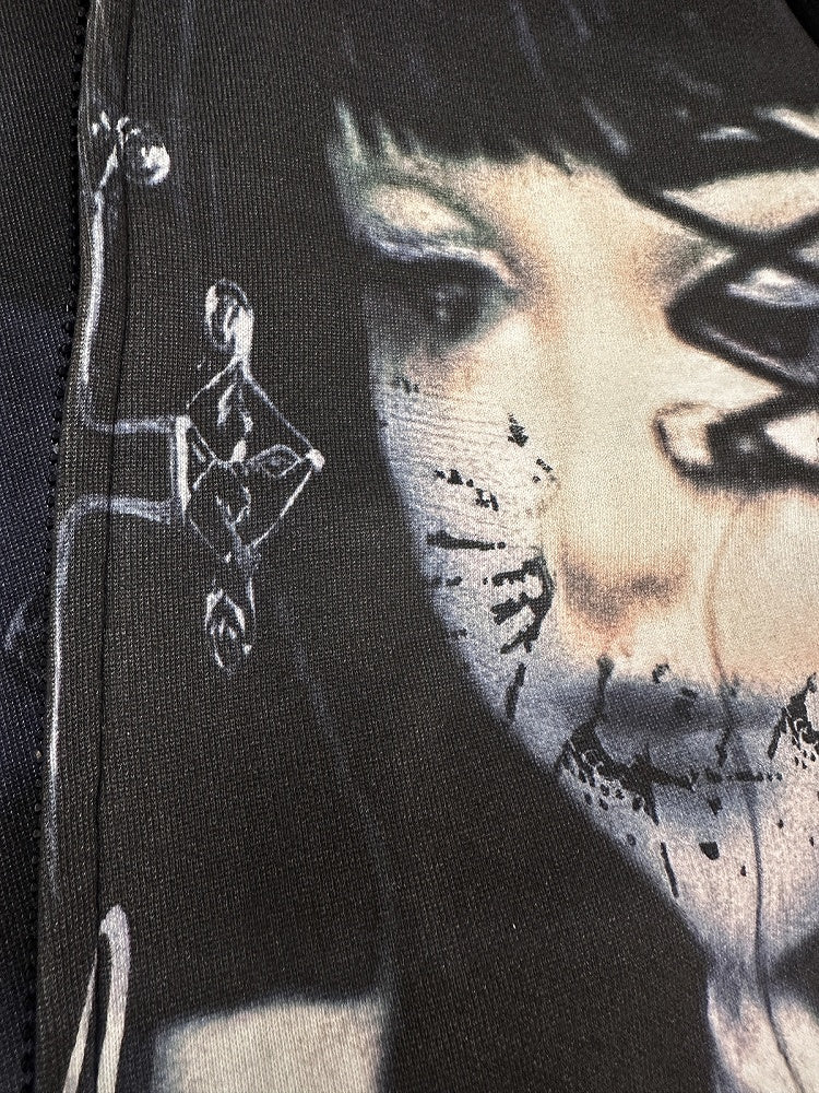 Schwarzer Emo Punk Spooky Girl Kapuzenpullover