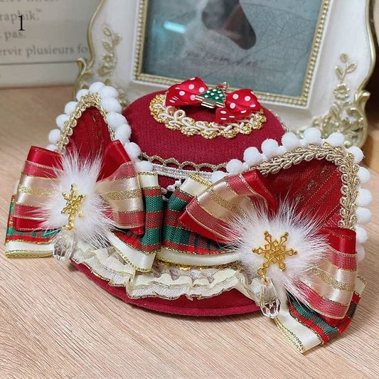 Bowknot 5 Mini Cat/Bunny Ears Hat Christmas Options Details