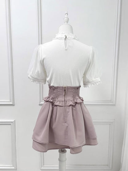 Bowknot and Rhinestone Design White Decoration Choker