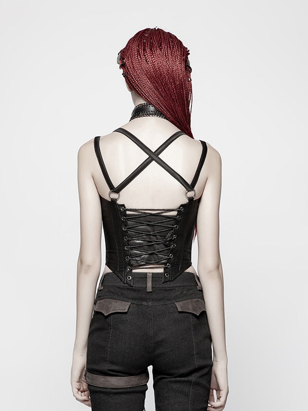 Punk Short Corset Black